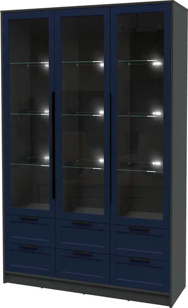 Шкаф с витриной Интерлиния Концепт Тренд КТ-ШВ3 с подсветкой - фото