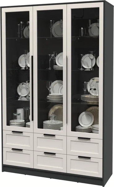 Шкаф с витриной Интерлиния Концепт Тренд КТ-ШВ3