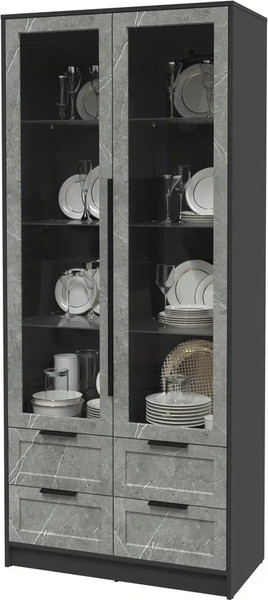 Шкаф с витриной Интерлиния Концепт Тренд КТ-ШВ2