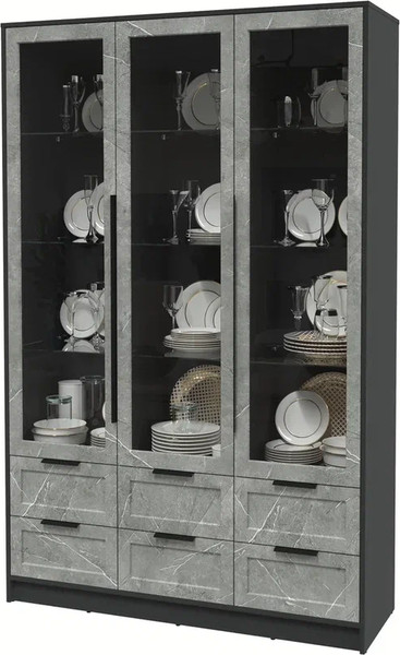 Шкаф с витриной Интерлиния Концепт Тренд КТ-ШВ3