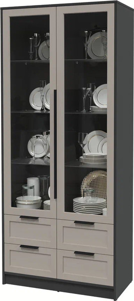 Шкаф с витриной Интерлиния Концепт Тренд КТ-ШВ2