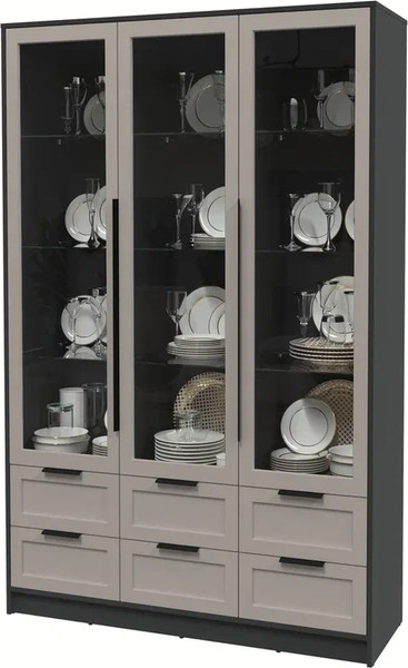 Шкаф с витриной Интерлиния Концепт Тренд КТ-ШВ3