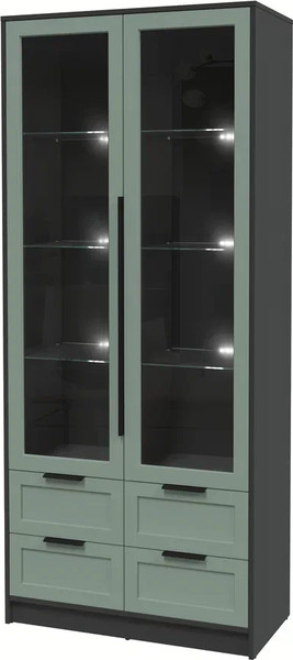 Шкаф с витриной Интерлиния Концепт Тренд КТ-ШВ2 с подсветкой - фото