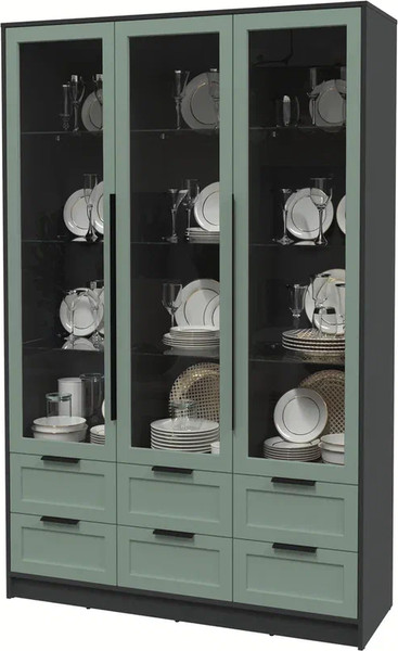 Шкаф с витриной Интерлиния Концепт Тренд КТ-ШВ3