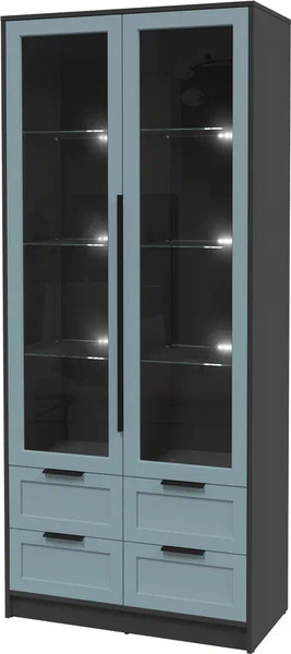 Шкаф с витриной Интерлиния Концепт Тренд КТ-ШВ2 с подсветкой - фото