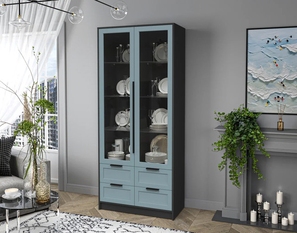 Шкаф с витриной Интерлиния Концепт Тренд КТ-ШВ2