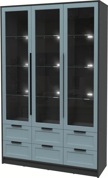 Шкаф с витриной Интерлиния Концепт Тренд КТ-ШВ3 с подсветкой - фото