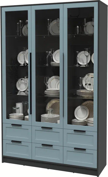 Шкаф с витриной Интерлиния Концепт Тренд КТ-ШВ3