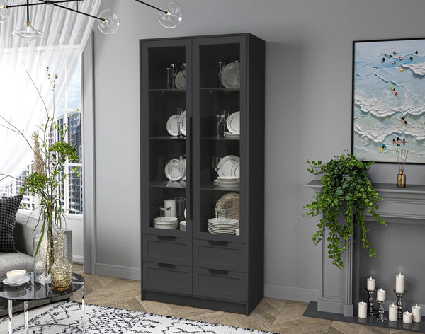 Шкаф с витриной Интерлиния Концепт Тренд КТ-ШВ2