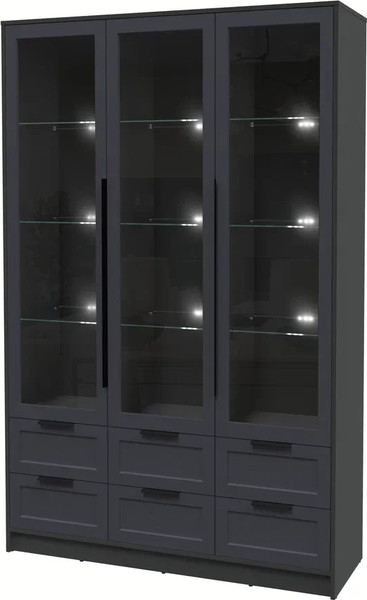 Шкаф с витриной Интерлиния Концепт Тренд КТ-ШВ3 с подсветкой - фото