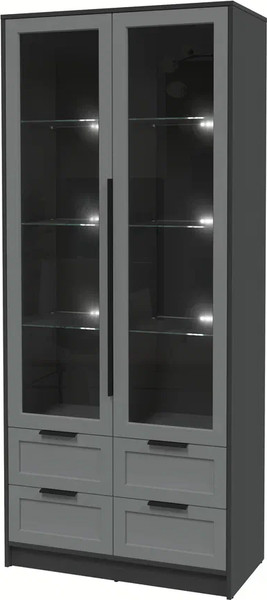 Шкаф с витриной Интерлиния Концепт Тренд КТ-ШВ2 с подсветкой - фото
