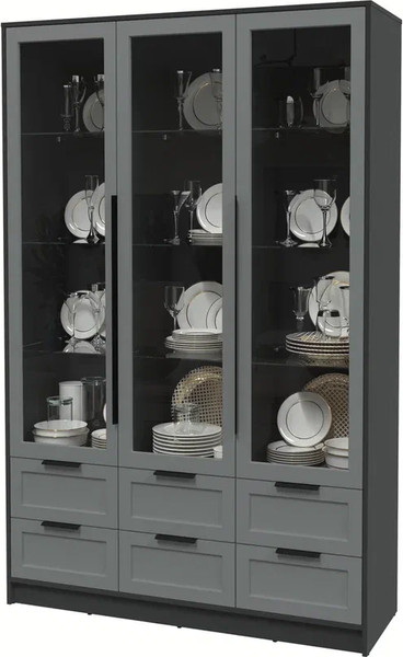 Шкаф с витриной Интерлиния Концепт Тренд КТ-ШВ3
