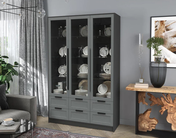 Шкаф с витриной Интерлиния Концепт Тренд КТ-ШВ3