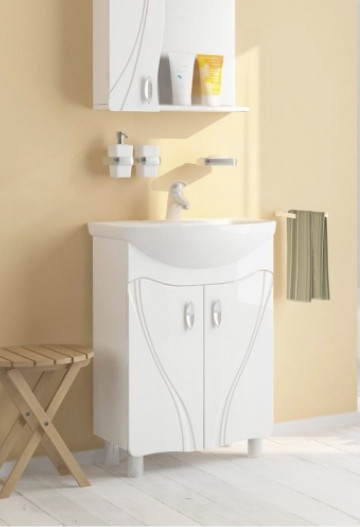 Тумба с умывальником Mixline Лима 65 551703 + Элеганс 65 - фото