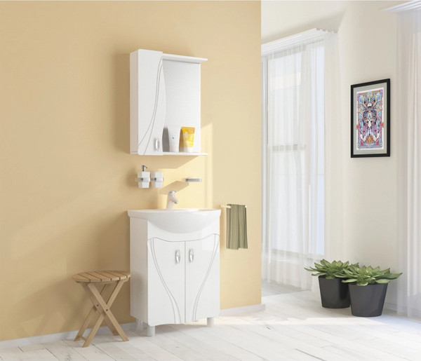 Тумба с умывальником Mixline Лима 65 551703 + Элеганс 65