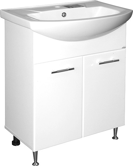 Тумба с умывальником Mixline Росток 65 536047 + Элеганс 65 - фото