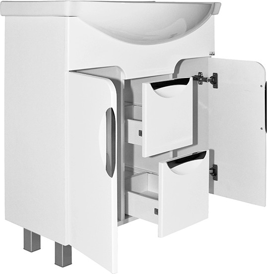 Тумба с умывальником Mixline Кассиопея 75 529563 + Элеганс 75