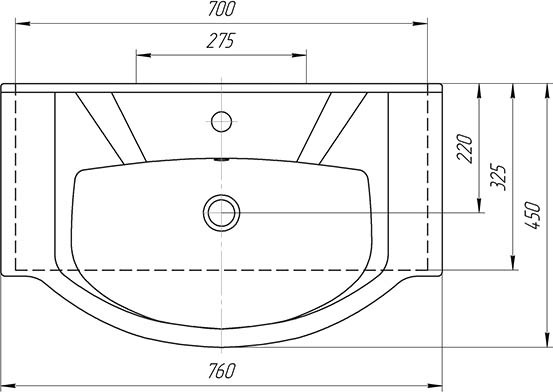 Тумба с умывальником Mixline Кассиопея 75 529563 + Элеганс 75