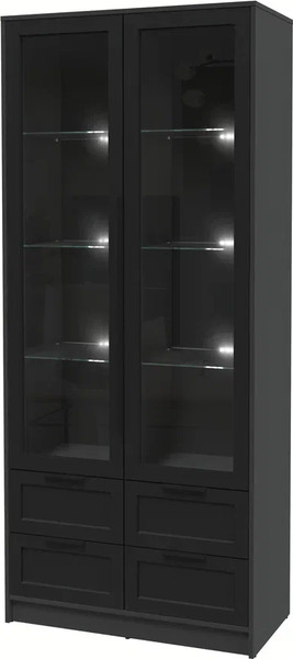 Шкаф с витриной Интерлиния Концепт Тренд КТ-ШВ2 с подсветкой - фото