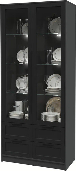 Шкаф с витриной Интерлиния Концепт Тренд КТ-ШВ2 с подсветкой