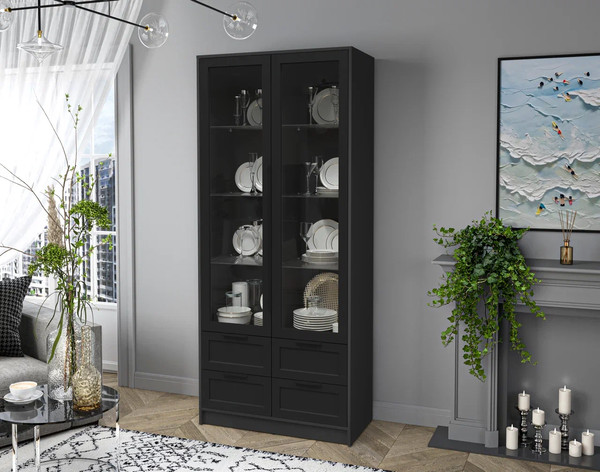 Шкаф с витриной Интерлиния Концепт Тренд КТ-ШВ2