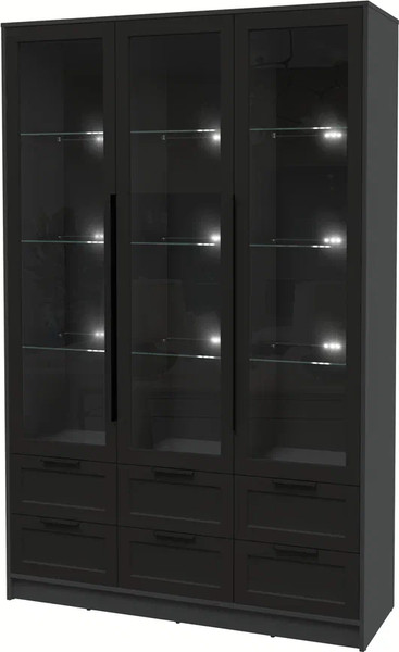 Шкаф с витриной Интерлиния Концепт Тренд КТ-ШВ3 с подсветкой - фото