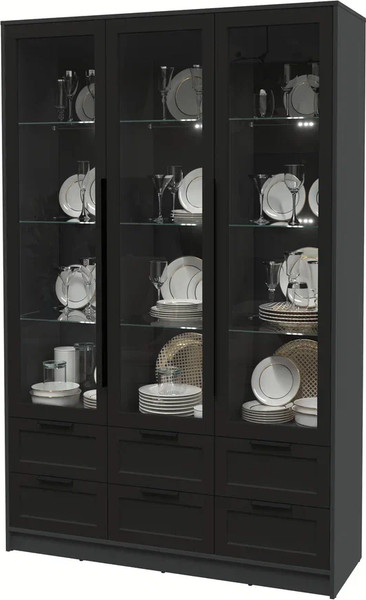 Шкаф с витриной Интерлиния Концепт Тренд КТ-ШВ3 с подсветкой