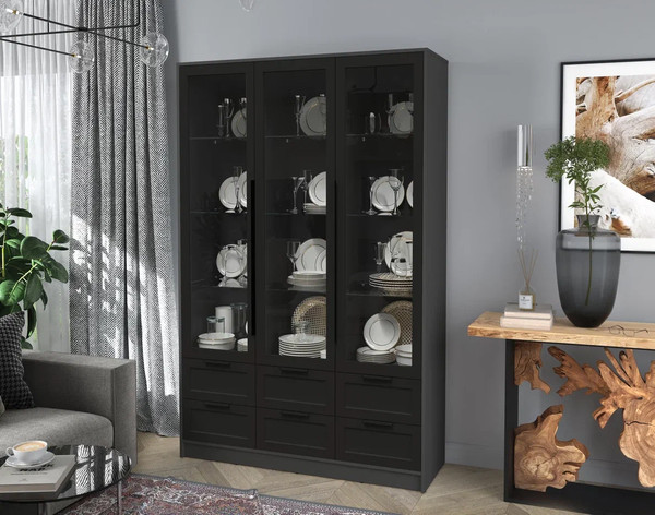 Шкаф с витриной Интерлиния Концепт Тренд КТ-ШВ3