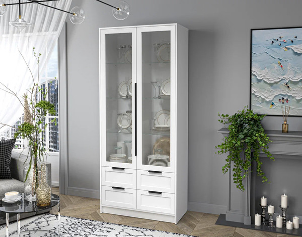 Шкаф с витриной Интерлиния Концепт Тренд КТ-ШВ2