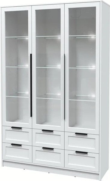 Шкаф с витриной Интерлиния Концепт Тренд КТ-ШВ3 с подсветкой - фото