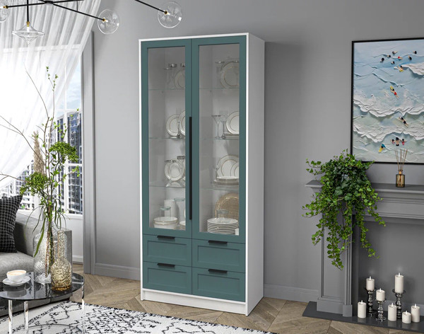 Шкаф с витриной Интерлиния Концепт Тренд КТ-ШВ2