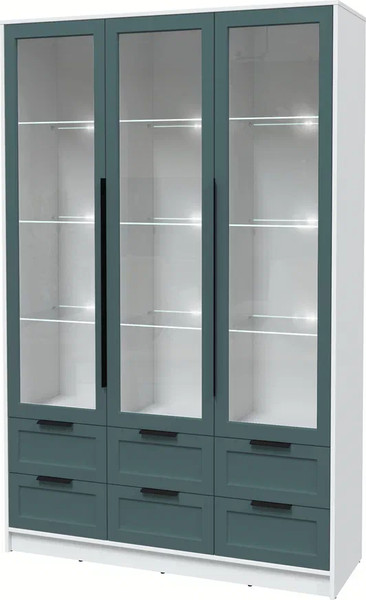 Шкаф с витриной Интерлиния Концепт Тренд КТ-ШВ3 с подсветкой - фото