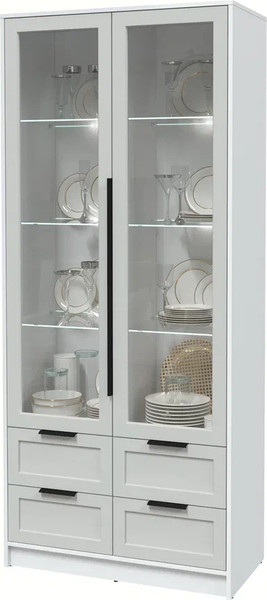 Шкаф с витриной Интерлиния Концепт Тренд КТ-ШВ2 с подсветкой