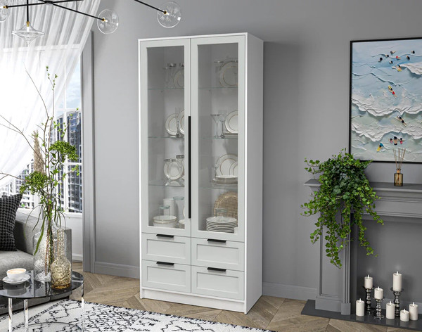 Шкаф с витриной Интерлиния Концепт Тренд КТ-ШВ2