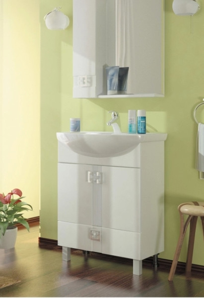 Тумба с умывальником Mixline Квадро-1 75 551698 + Элеганс 75 - фото