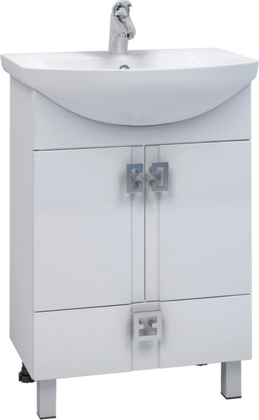 Тумба с умывальником Mixline Квадро-1 75 551698 + Элеганс 75