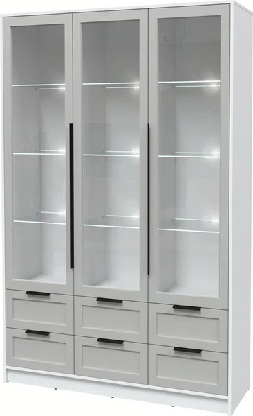 Шкаф с витриной Интерлиния Концепт Тренд КТ-ШВ3 с подсветкой - фото