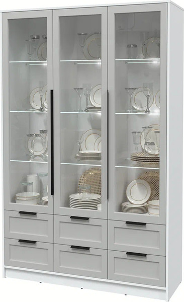 Шкаф с витриной Интерлиния Концепт Тренд КТ-ШВ3 с подсветкой