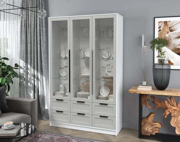 Шкаф с витриной Интерлиния Концепт Тренд КТ-ШВ3