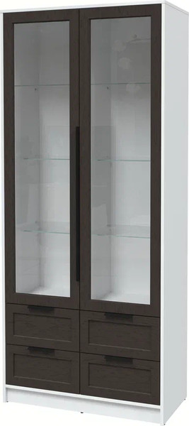 Шкаф с витриной Интерлиния Концепт Тренд КТ-ШВ2 - фото