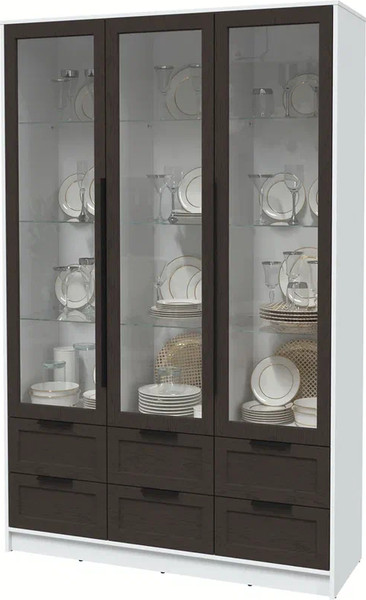Шкаф с витриной Интерлиния Концепт Тренд КТ-ШВ3