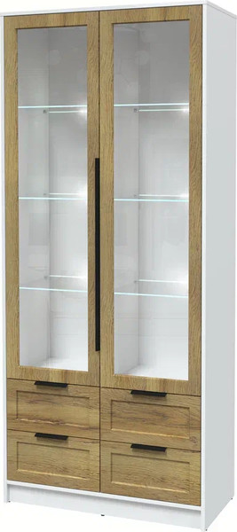 Шкаф с витриной Интерлиния Концепт Тренд КТ-ШВ2 с подсветкой - фото