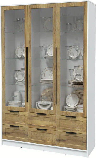 Шкаф с витриной Интерлиния Концепт Тренд КТ-ШВ3