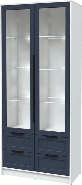 Шкаф с витриной Интерлиния Концепт Тренд КТ-ШВ2 с подсветкой - фото