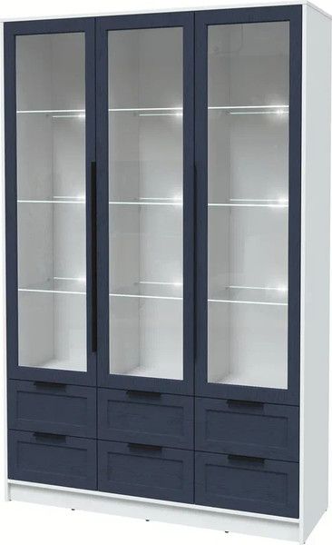 Шкаф с витриной Интерлиния Концепт Тренд КТ-ШВ3 с подсветкой - фото