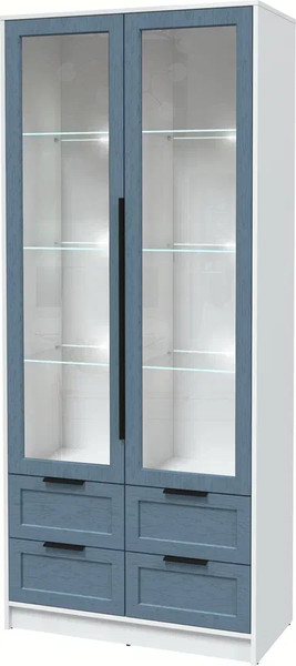 Шкаф с витриной Интерлиния Концепт Тренд КТ-ШВ2 с подсветкой - фото