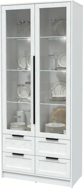 Шкаф с витриной Интерлиния Концепт Тренд КТ-ШВ2 с подсветкой