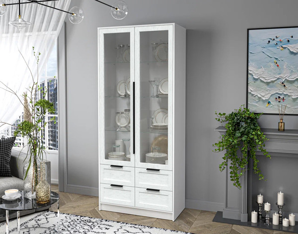 Шкаф с витриной Интерлиния Концепт Тренд КТ-ШВ2