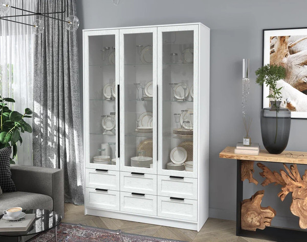 Шкаф с витриной Интерлиния Концепт Тренд КТ-ШВ3