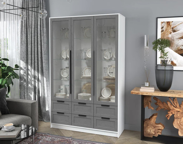 Шкаф с витриной Интерлиния Концепт Тренд КТ-ШВ3